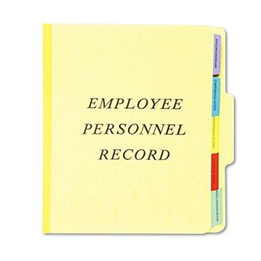 Imagem de Pendaflex Pastas de pessoal SER1YEL, aba superior de corte 1/3, letra, amarelo (SER-1-AMARELO)