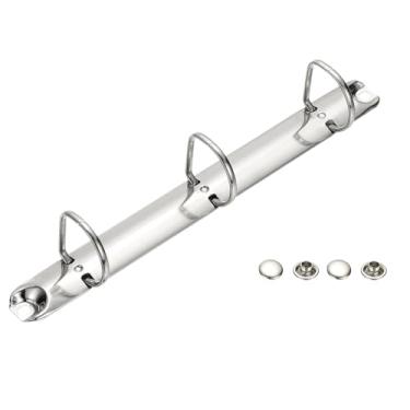 Imagem de PATIKIL A5 Mecanismos de fichário de 3 furos, anel D de 2 cm, organizador de fichário de substituição de folhas soltas para organizadores, acessórios de pasta de armazenamento de papel de