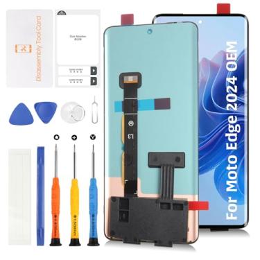 Imagem de Olivechard Original para Motorola Moto Edge 2024 LCD Screen Replacement Edge (gen 5) 16.8 cm XT2405V XT-2405V Full LCD Display Touch Digitalizador Assembléia