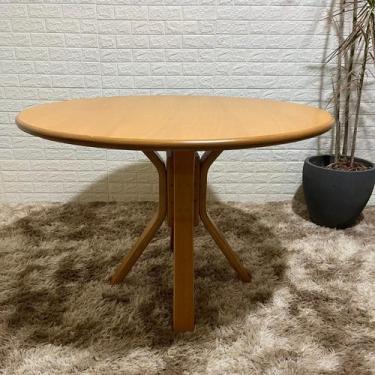 Imagem de Mesa Redonda X de Madeira Maciça 120cm Cor:Mel - Floresta Carpintaria,