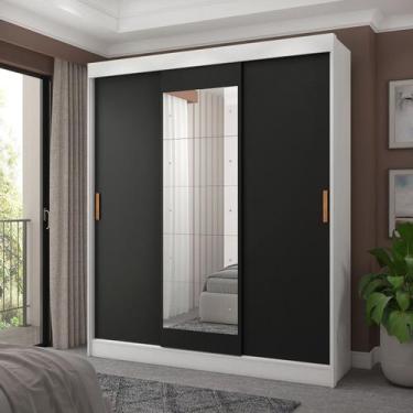 Imagem de Roupeiro Flex 3 Portas com Espelho 4 Gavetas Reversível Capri - Fellic