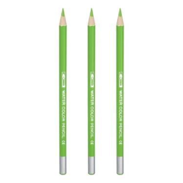 Imagem de PATIKIL Lápis de aquarela, conjunto de lápis de cor verde fruta, esboço, colorir, lápis de cor, materiais de desenho de artistas a granel para misturar livros de colorir para adultos, 3 peças