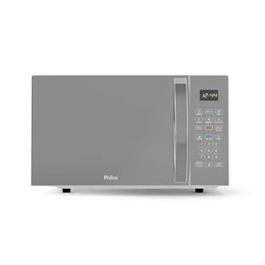 Imagem de Micro-ondas Philco 28L Prata Espelhado Pintura Limpa Fácil PMO30S 127V