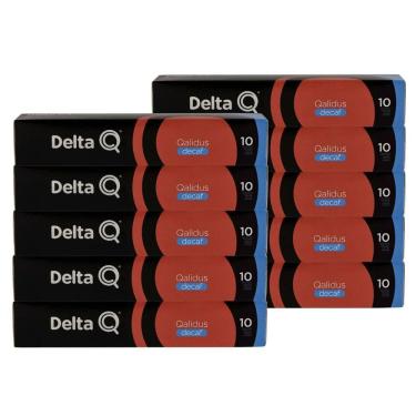 Imagem de 100 cápsulas deltaq café intensidade 10 qalidus descafeinado