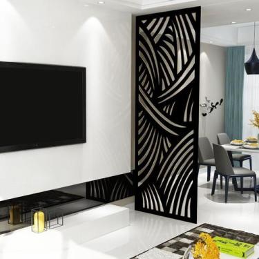 Imagem de Painel Vazado Divisória MDF Madagascar Preto - Decore Painéis e Divisó