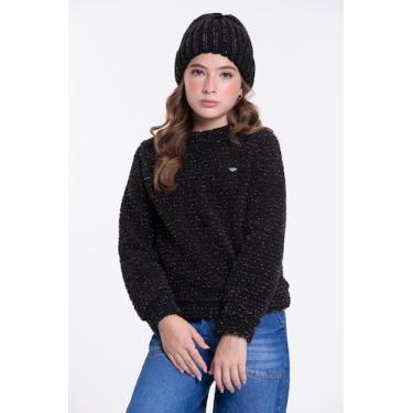 Imagem de Blusão Infantil Menina Pelinho Preto - Vida Costeira, Preto, 4
