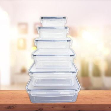 Imagem de Kit Com 6 Potes De Mantimentos Herméticos Plásticos Marmita - Yepp