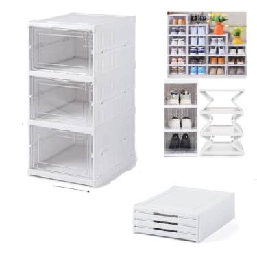 Imagem de Armario dobravel 3 andares organizador de brinquedos sapateira caixa e