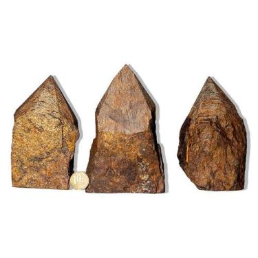 Imagem de Bronzita Pedra Pé Serrado Natural - 500g a 1Kg, 10 a 15cm - Cristaisde