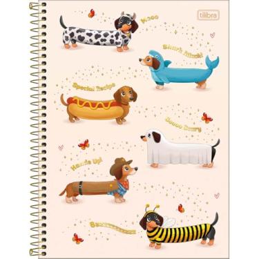 Imagem de Tilibra - Caderno Espiral Capa Dura Universitário 1 Matéria Brownie 80 Folhas - Fundo Bege - Fantasias