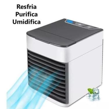 Imagem de Mini Ar Condicionado Portátil Umidificador Climatizador Cooler Luz Led