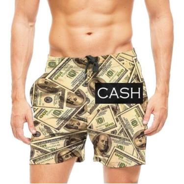 Imagem de Short Praia Shorts Banho Mauricinho Cash Money Dinheiro 316 - smoke, P