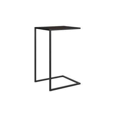 Imagem de Mesa Lateral Multiuso Estilo Industrial Preto Base Metálica Preto A05 - D'Rossi