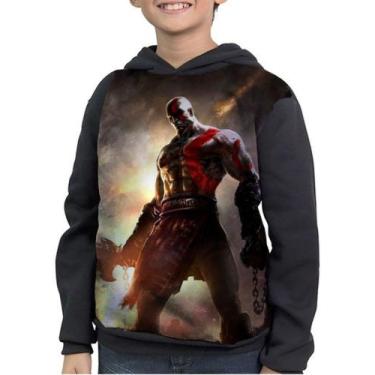 Imagem de Casaco Moletom Infantil God Of War Kratos Deus Da Guerra - smoke, Pret