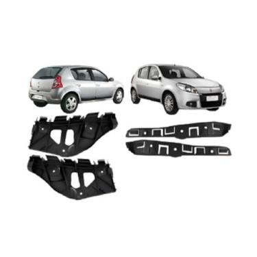 Imagem de Par Guia Dianteiro E Traseiro Parachoque Sandero 2009 A 2014 - MUTKIT