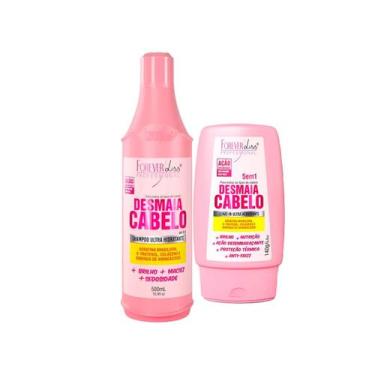 Imagem de Kit Desmaia Cabelo Shampoo 500ml e Leave-in Forever Liss - Forever Lis