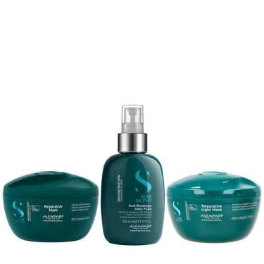 Imagem de Kit Alfaparf Semi Di Lino Reconstruction - Máscara 200ml + Máscara Sua