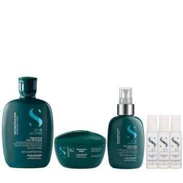 Imagem de Kit Alfaparf Semi Di Lino Reconstruction - Shampoo 250ml + Máscara 200