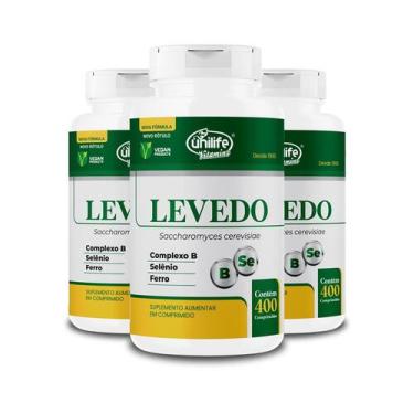 Imagem de Kit 3 Levedo De Cerveja Complexo B Unilife 400 Comprimidos