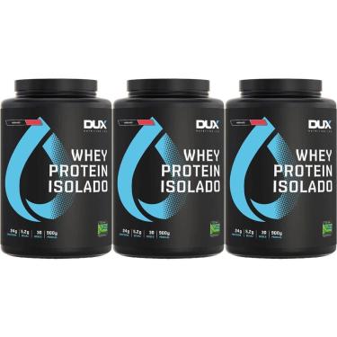 Imagem de Kit 3X Whey Protein Isolado - 900g Morango - Dux Nutrition-Masculino