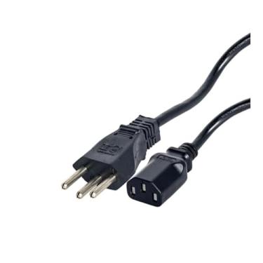 Imagem de Cirilo Cabos: Cabo de Força Novo Padrão 10A com Plug Tripolar (3m) | PP 3x0,75mm² Certificado pelo Inmetro | Ideal para Computadores, Monitores e Eletrônicos em Geral
