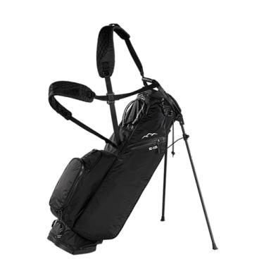 Imagem de Sun Mountain Bolsa de golfe masculina Eclipse 1.5 LS com suporte leve, parte superior em 4 direções, 7 bolsos, sistema de alça dupla, base de compressão compatível com carrinho elétrico e push, modelo