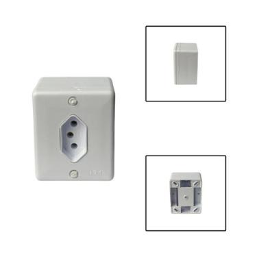 Imagem de Tomada Simples Sobrepor 3 Pinos 20A 250V Branco - Ilumi