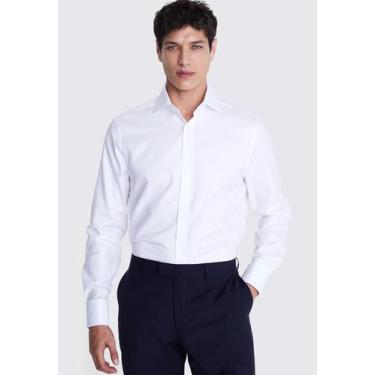 Imagem de Camisa Social Masculina Manga Longa Branco Jordhan, Branco, G1