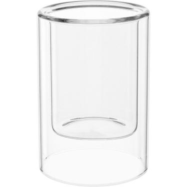 Imagem de Vaso Decorativo Enfeite Casa Parede Dupla Home&co Borossilicato 15x10x10cm Transparente