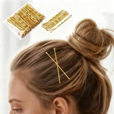 Imagem de 100 grampos de cabelo, grampos antiderrapantes para estilo diário e fixação segura do cabelo com caixa de armazenamento