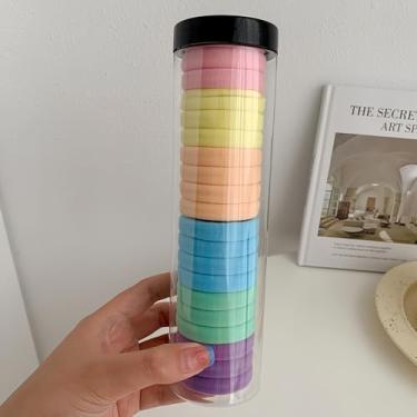 Imagem de 20 peças de prendedores de cabelo de alta elasticidade grossa para rabo de cavalo não danificam faixas de cabelo de algodão para mulheres e homens