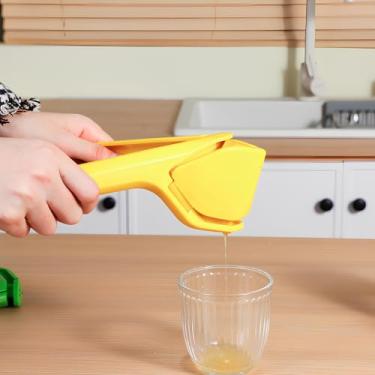Imagem de Espremedor manual de limão – Espremedor manual para limão, limão, laranja e frutas, design plano dobrável para armazenamento com economia de espaço, espremedor de limão fácil de usar