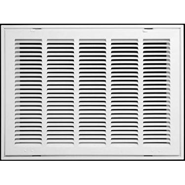 Imagem de Grade de filtro de ar de retorno de 50,8 cm x 30,48 cm para filtro de 2,54 cm - Face/porta removível - Cobertura de duto HVAC - Face plana estampada - Branco [Dimensões externas: 22,5 X 13,75]