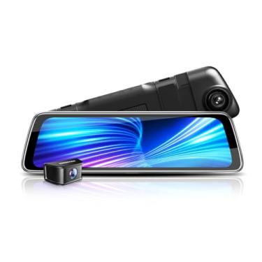 Imagem de DDPAI Mola E3 Câmera Espelho Veicular Frontal Traseira 2K+1080P com Tela de Toque Completa de 10 polegadas, Visão Noturna, Sensor G, Controle por APP-WiFi, Assistência de Estacionamento(Sem Cartão SD)