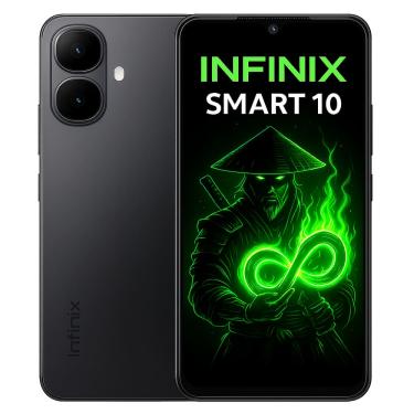 Imagem de Smartphone Celular Infinix Smart 10, 64GB, 3GB RAM, Tela 6,67 HD+, 120Hz, Android 15, Câmera 8MP, Bateria 5000mAh, Dual SIM, Expansão de RAM, Preto