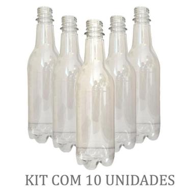 Imagem de Growler Pet Cristal 500 Ml Tipo Long Neck - Pack Com 10 Un