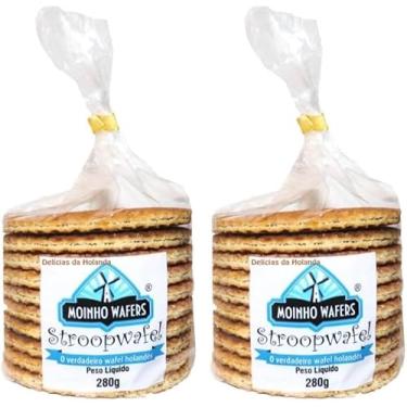 Imagem de Kit 2 Pacotes de Stroopwafel Moinho Wafers - Wafel Holandês 280g cada