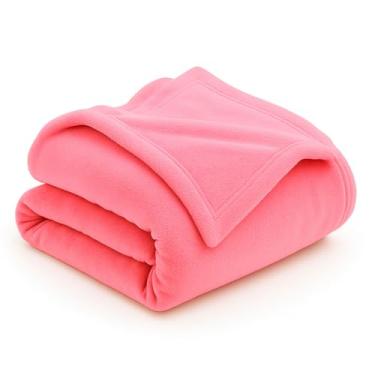 Imagem de Cobertor Manta Soft Microfibra Casal Queen 200x180cm – Manta Quente e Antialérgica Super Macia (Rosa Bebê,Kit 2 Unidades)