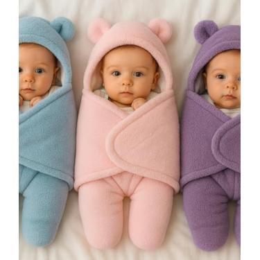 Imagem de Cobertor Bebê Saco de Dormir para Recém Nascido (Rosa Flamingo)