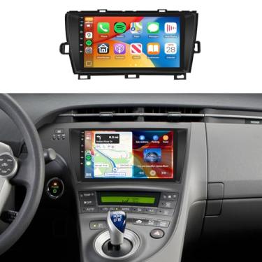 Imagem de Rádio de carro estéreo para Toyota Prius 2010-2015 2 + 64G, tela sensível ao toque de 9 polegadas/Android 13/Wireless CarPlay/Android Auto/DSP EQ/GPS/WiFi/Bluetooth/FM/RDS/SWC/HD