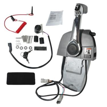 Imagem de 5006186 Suporte superior do console de controle do acelerador remoto externo para Johnson/evinrude, controle de binnacle de alavanca única com interruptor de chave