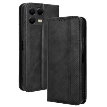 Imagem de Futanwei Capa carteira T-Mobile Revvl 8 Pro com suporte para cartão | Capa para celular T-Mobile Revvl 8 Pro [3 compartimentos para cartão de crédito embutidos] [Fecho magnético oculto] Capas carteira