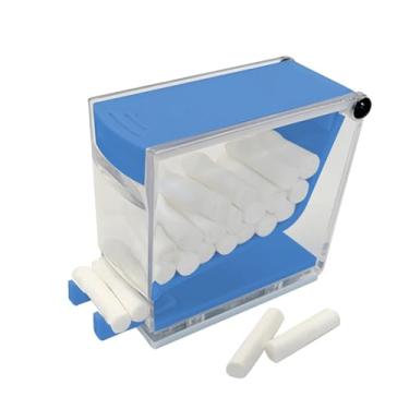 Imagem de Shakven Distribuidor de rolo de algodão para dentista, suporte para rolo de algodão,Dispensador de rolo de algodão transparente para dentista tipo prensa - O dentista fornece caixa de armazenamento