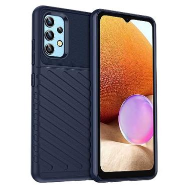 Imagem de Capa para Samsung Galaxy A32 4G. Fibra de carbono refinada, anti-queda, anti-impressões digitais, proteção integral. A capa do telemóvel é compatível com Samsung Galaxy A32 4G