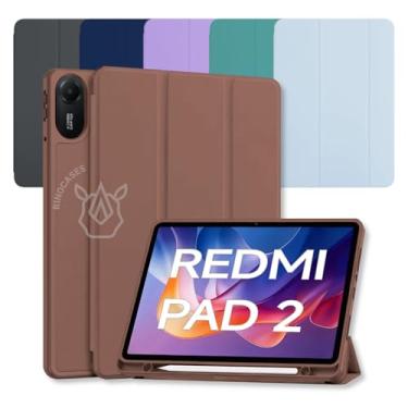 Imagem de Capa Smart Case para Xiaomi Redmi Pad 2 11'' – Magnética, Sleep/Wake, Suporte para Caneta, Tampa Magnética e Suporte Integrado (Marrom, Apenas Capa)