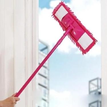 Imagem de Rodo Esfregão Mop Microfibra 3 em 1 Lava Varre e Tira Pó
