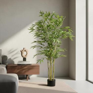 Imagem de Bambu Planta Artificial Para Decoração Com 1.60cm, Planta Artificial Realista, Plantas artificiais para Ambientes Internos e Externos, Decoração Elegante.