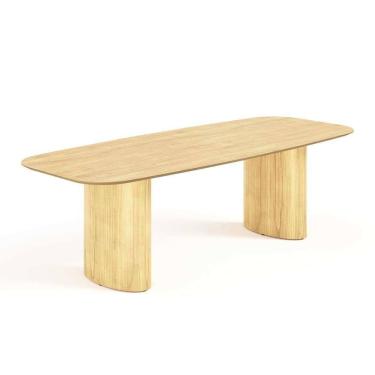 Imagem de Mesa De Jantar Orgânica Tivoli 270cm X 110cm 10 Lugares Lamina Cinamomo Damasco