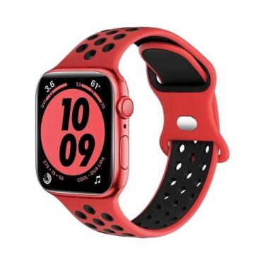 Imagem de Pulseira De Borracha Colorida Para Apple Watch Band 44mm 45mm 46mm 49m