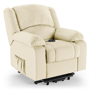 Imagem de Poltrona Do Papai Reclinável Melim Elevação Lift Elétrico Pu Bege Fh1 - D'rossi